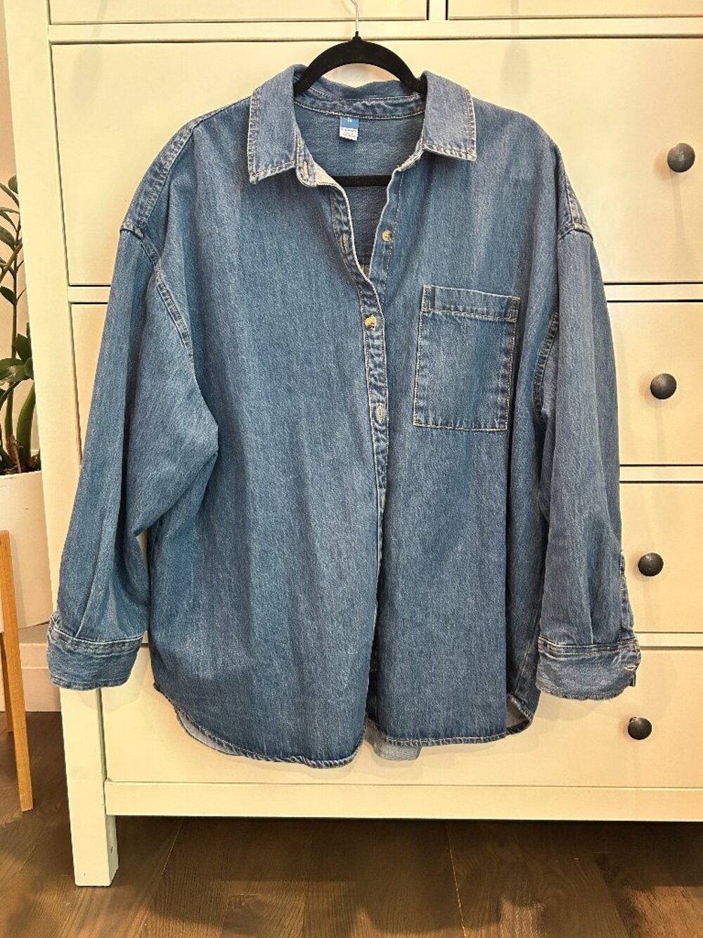 Old Navy Oversized Denim Button-Up Shirt